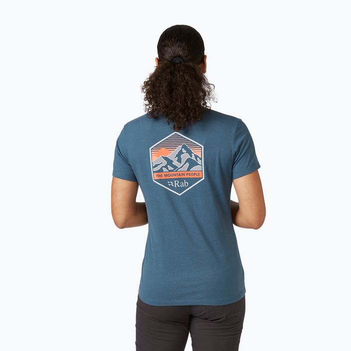Moteriški trekingo marškinėliai Rab Stance Mountain Peak blue QCB-67 2