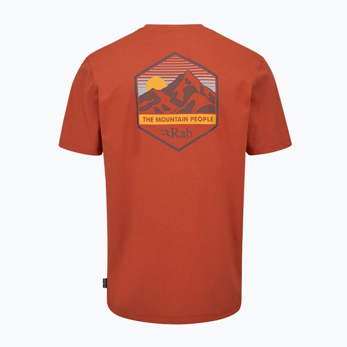 Vyriški marškinėliai Rab Stance Mountain Peak red clay 7