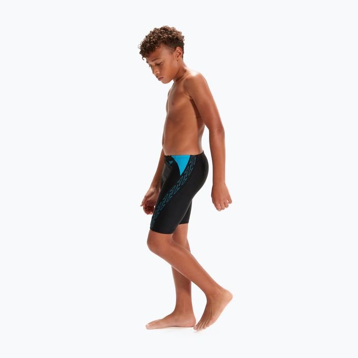 Speedo Hyper Boom Logo Splice Vaikų plaukimo marškinėliai Black 8-00315215176 6