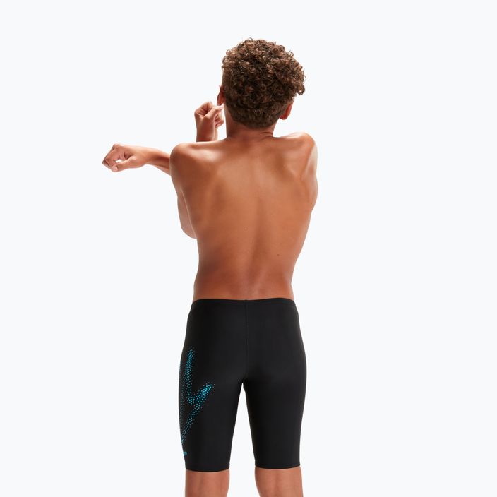 Speedo Hyper Boom logotipas Vaikų plaukimo marškinėliai juodi 8-00315515182 7