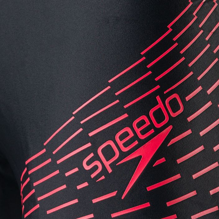 Vyriški Speedo Medley Logo Aquashort plaukimo bokseriai juodai raudoni 8-1135406871 3