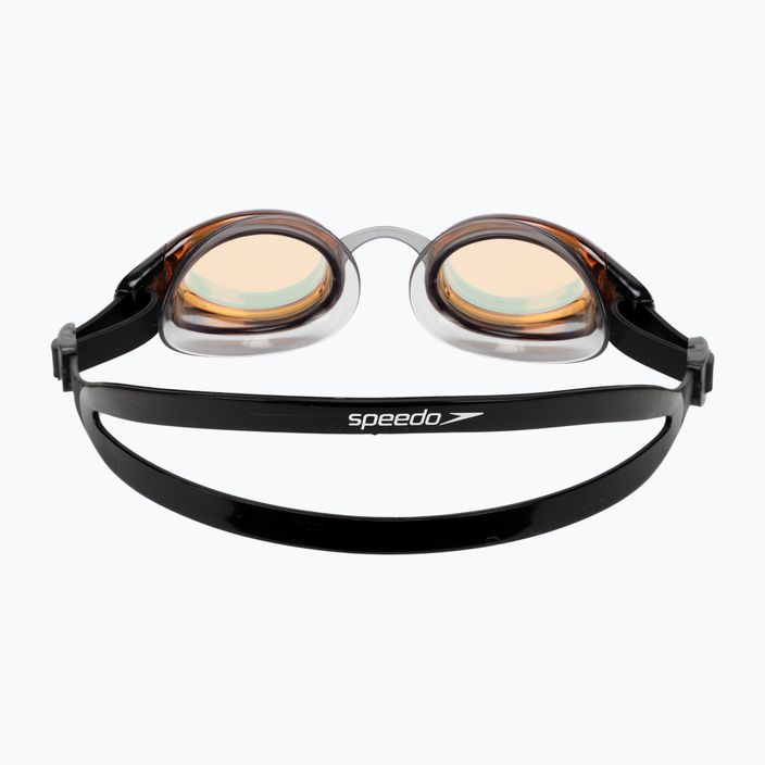 Speedo Mariner Pro Mirror juodi/skaidrūs/žėrinčio aukso plaukimo akiniai 8-00237314554 5