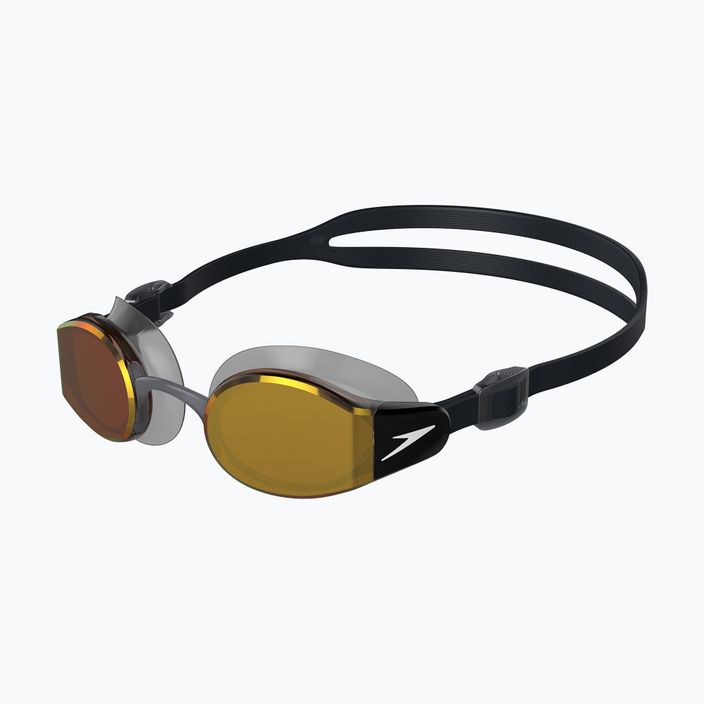 Speedo Mariner Pro Mirror juodi/skaidrūs/žėrinčio aukso plaukimo akiniai 8-00237314554 6