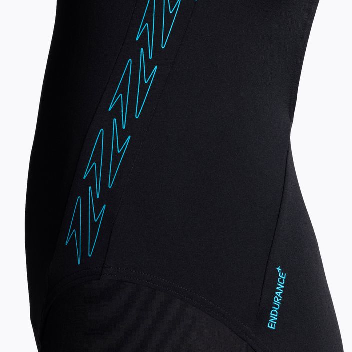 Speedo Hyperboom Splice Flyback moteriškas vientisas maudymosi kostiumėlis juodas 8-00305015160 3