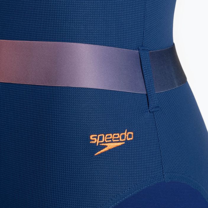Speedo Moteriškas vientisas maudymosi kostiumėlis su diržu Deep U-Back tamsiai mėlynas 8-00307415498 3