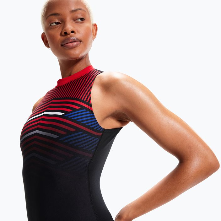 Speedo moteriškas vientisas maudymosi kostiumėlis Digital Placement Hydrasuit black-red 8-1244515213 8
