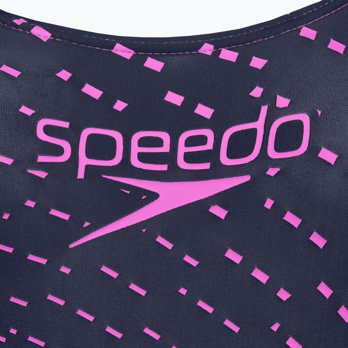 Speedo Medley Logo Medalist vaikiškas vientisas maudymosi kostiumėlis tamsiai/rožinis 3