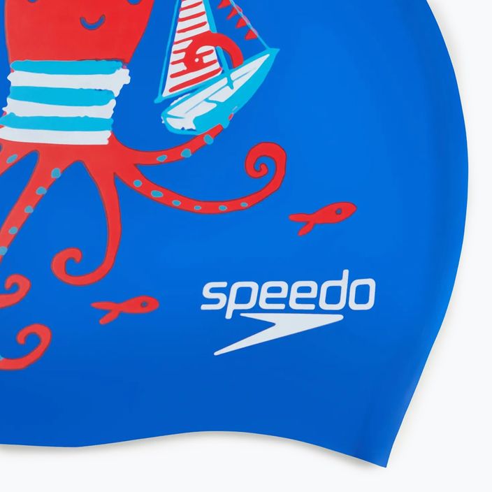 Vaikiška plaukimo kepuraitė Speedo Junior Printed Silicone tru cobalt/watermelon/white 3
