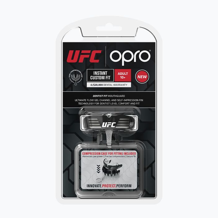 Opro UFC Instant Custom Fit žandikaulio apsauga juodai balta 8496-CUSTOM 2