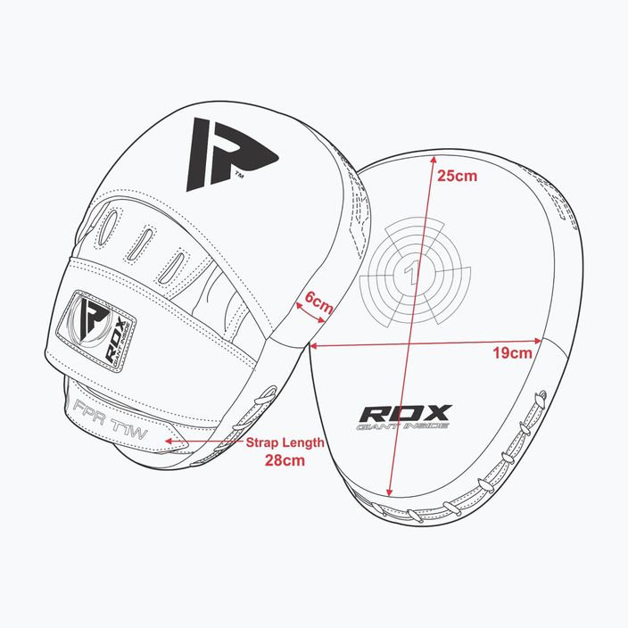 RDX Focus Pad T1 balti/juodi treniruočių diskai 7
