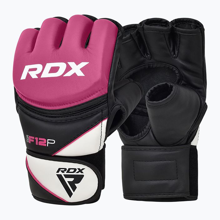 RDX naujo modelio graplingo pirštinės rožinės spalvos GGRF-12P 7