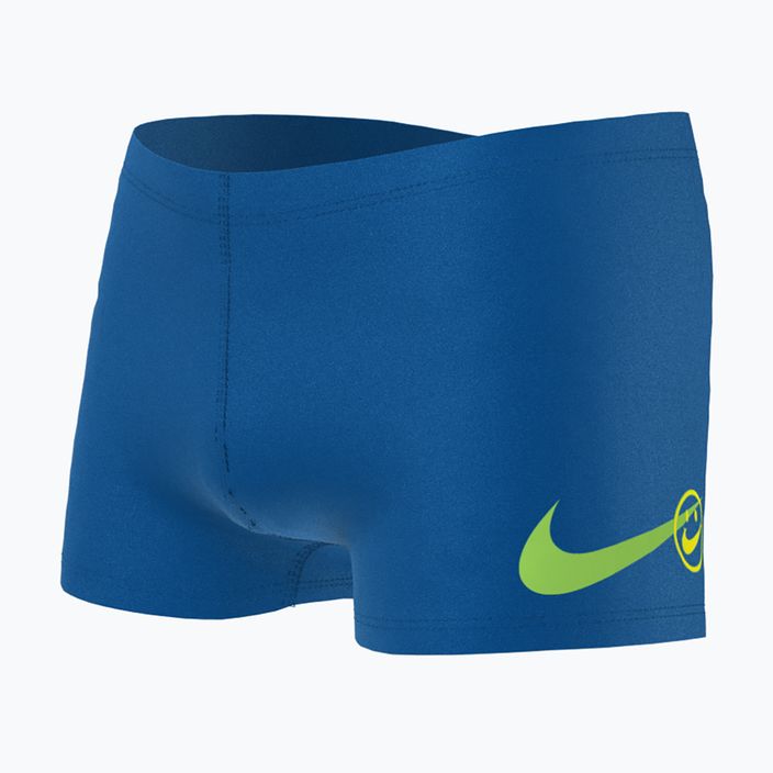 Nike daugiafunkciniai logotipai su kvadratinėmis kojomis, mėlynos spalvos, vaikiški maudymosi bokseriai NESSD042-494 5