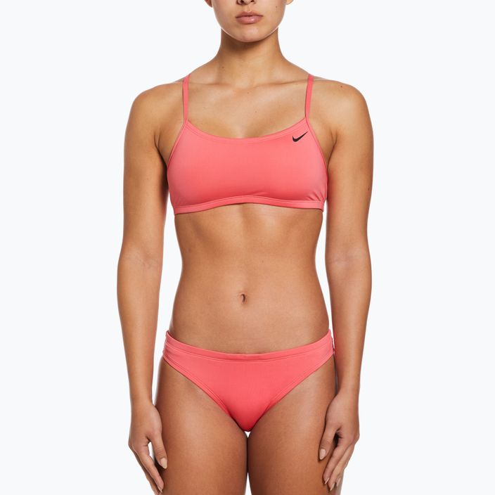 Moteriškas dviejų dalių maudymosi kostiumėlis Nike Essential Sports Bikini pink NESSA211-683