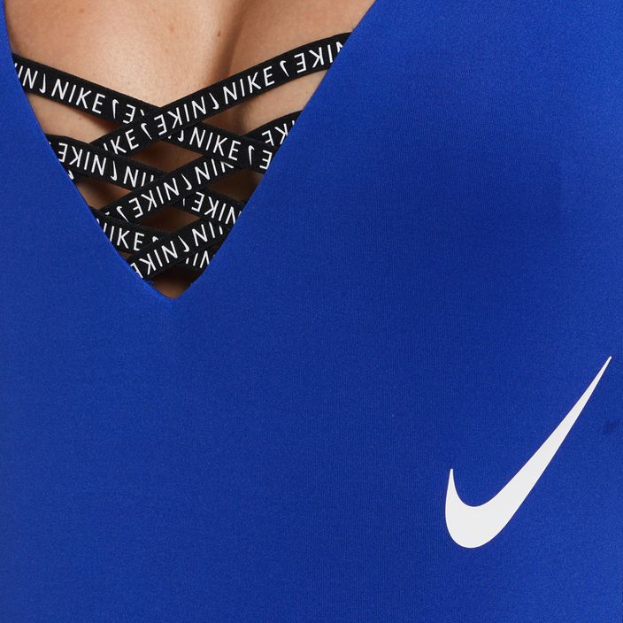 Nike Sneakerkini U-Back moteriškas vientisas maudymosi kostiumėlis mėlynas NESSC254-418 7