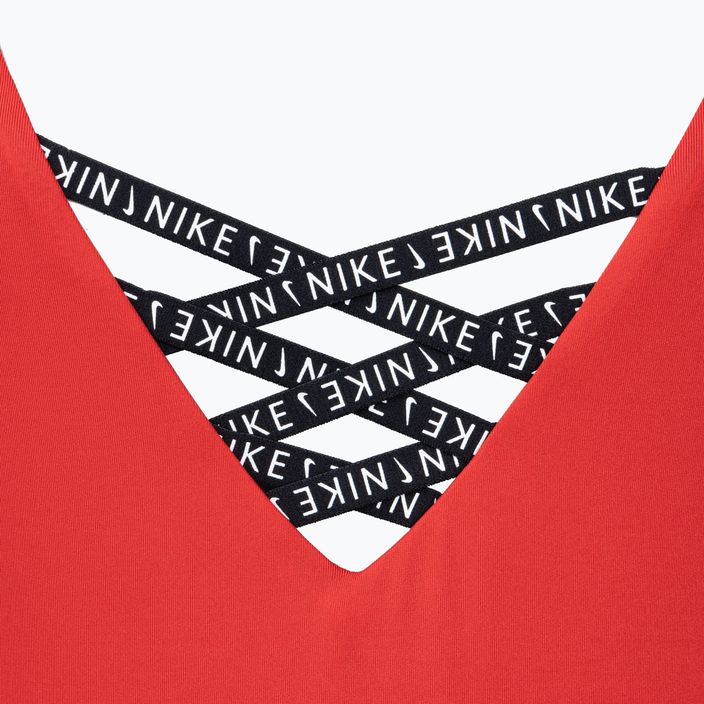 Nike Sneakerkini U-Back moteriškas vientisas maudymosi kostiumėlis raudonas NESSC254-614 4