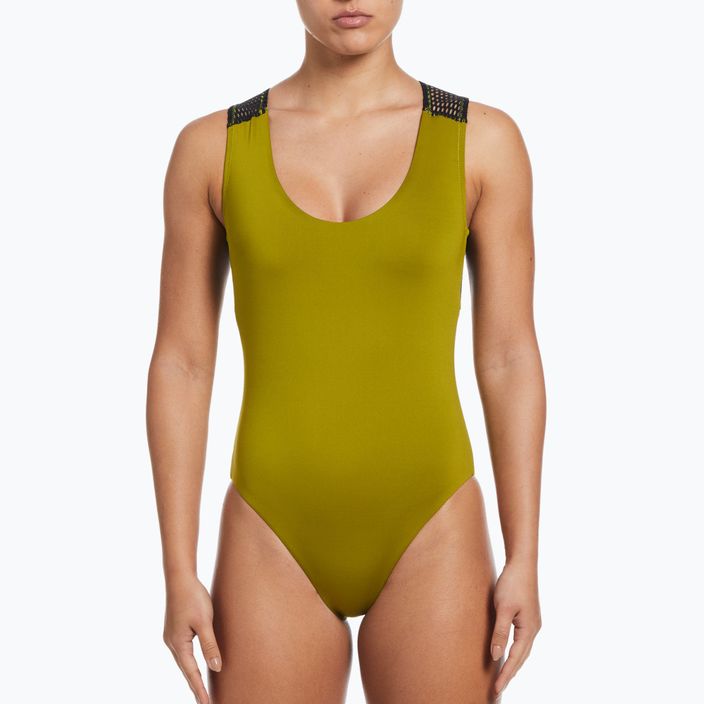 Moteriškas vientisas maudymosi kostiumėlis Nike Wild green NESSD250-314 4