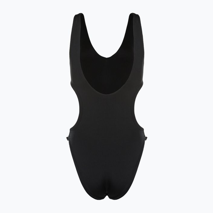 Nike Wild moteriškas vientisas juodai baltas maudymosi kostiumėlis NESSD255-001 2