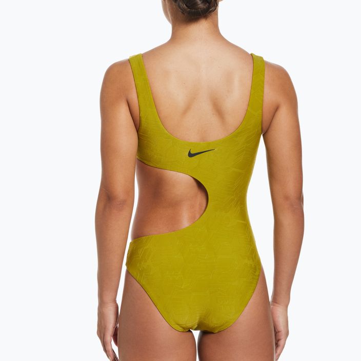 Moteriškas vientisas maudymosi kostiumėlis Nike Block Texture gold NESSD288-314 5