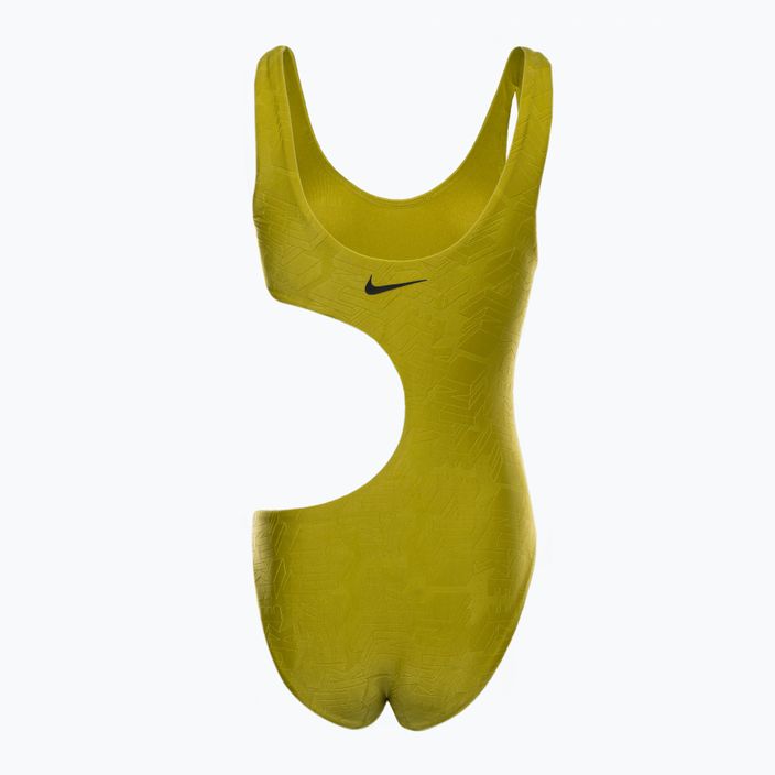Moteriškas vientisas maudymosi kostiumėlis Nike Block Texture gold NESSD288-314 2