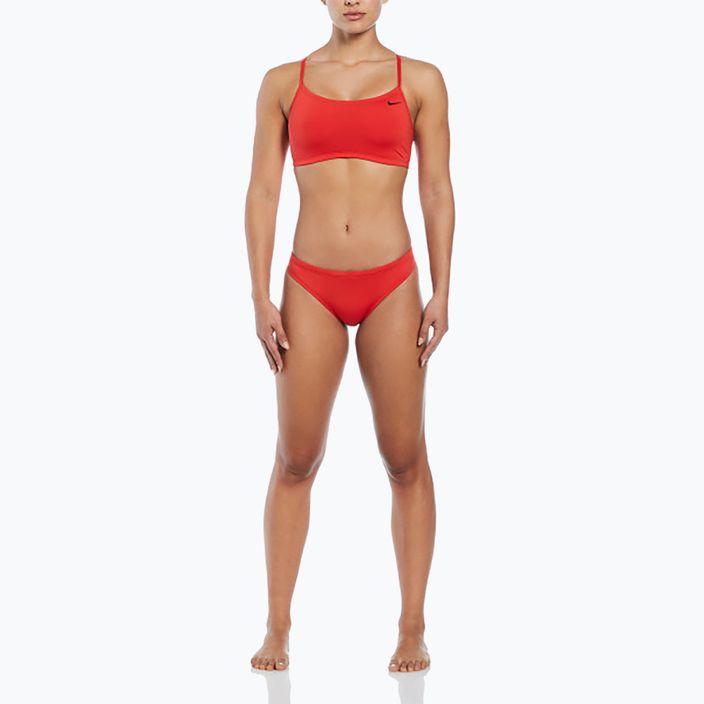 Moteriškas dviejų dalių plaukimo kostiumas Nike Essential Sports Bikini light crimson