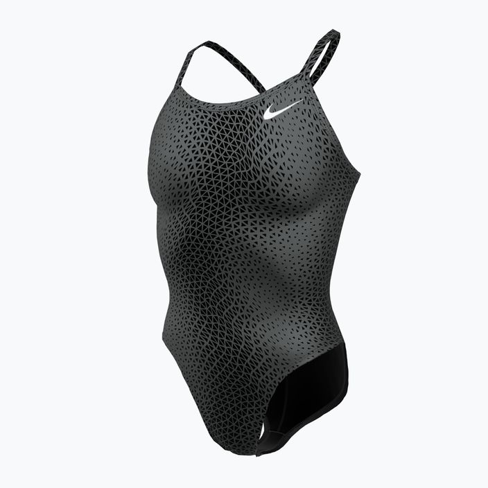 Moteriškas vientisas plaukimo kostiumas Nike Hydrastrong Delta Racerback black