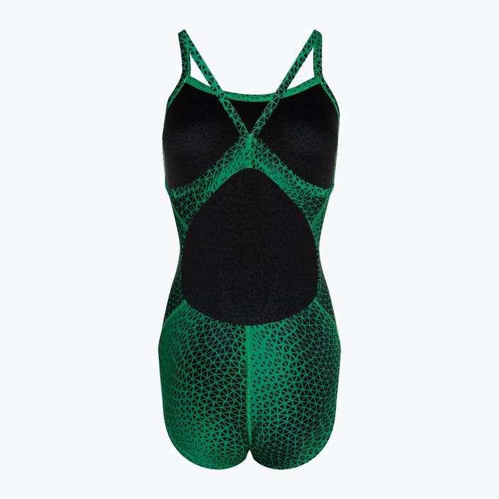 Moteriškas vientisas plaukimo kostiumas Nike Hydrastrong Delta Racerback court green 2