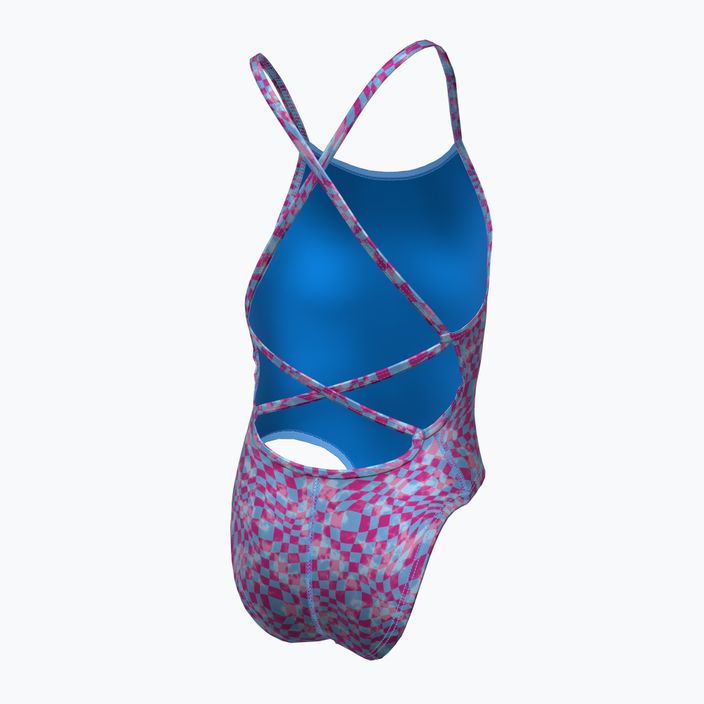 Vaikiškas vientisas plaukimo kostiumas Nike Hydrastrong Lace Up Back university blue 2
