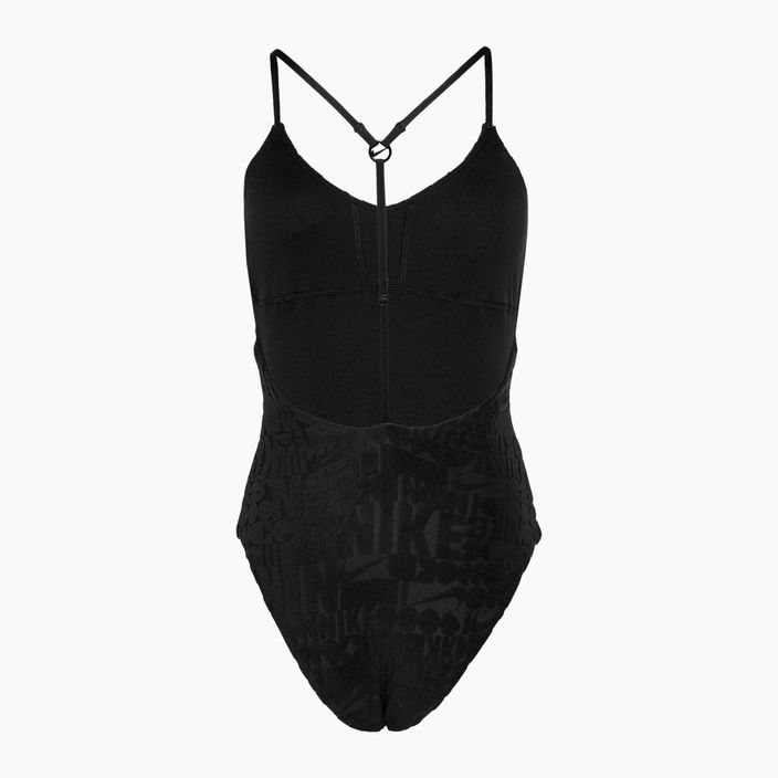 Moteriškas vientisas plaukimo kostiumas Nike Retro Flow Terry black 2