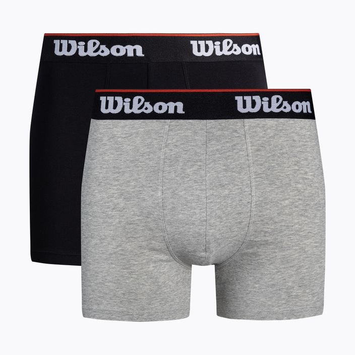 Wilson vyriški 2 pakuotės boksininkų šortai juodi, pilki W875H-270M