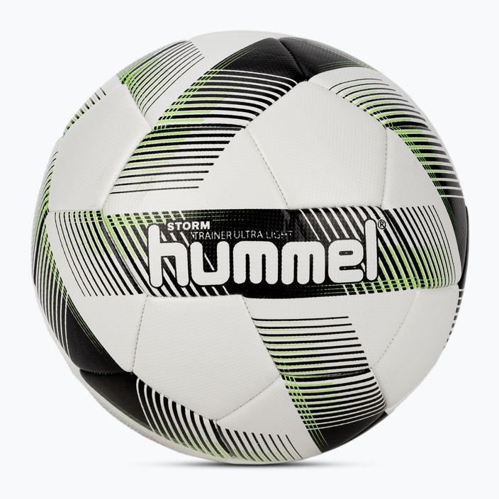 Hummel Storm Trainer Ultra Lights FB futbolo kamuolys balta/juoda/žalia 5 dydis