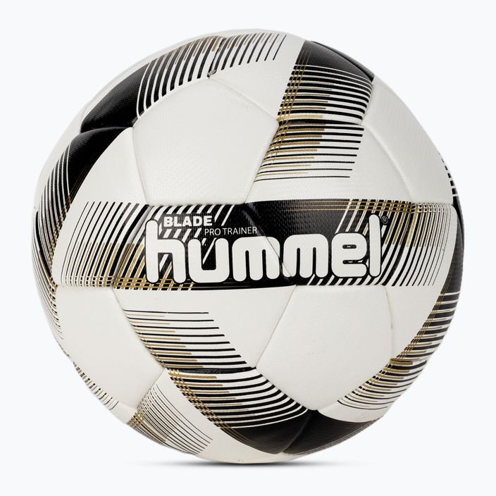 Hummel Blade Pro Trainer FB futbolo kamuolys baltas/juodas/auksinis 4 dydis