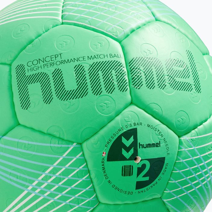 Hummel Concept HB rankinio kamuolys žalias/mėlynas/baltas dydis 2 3