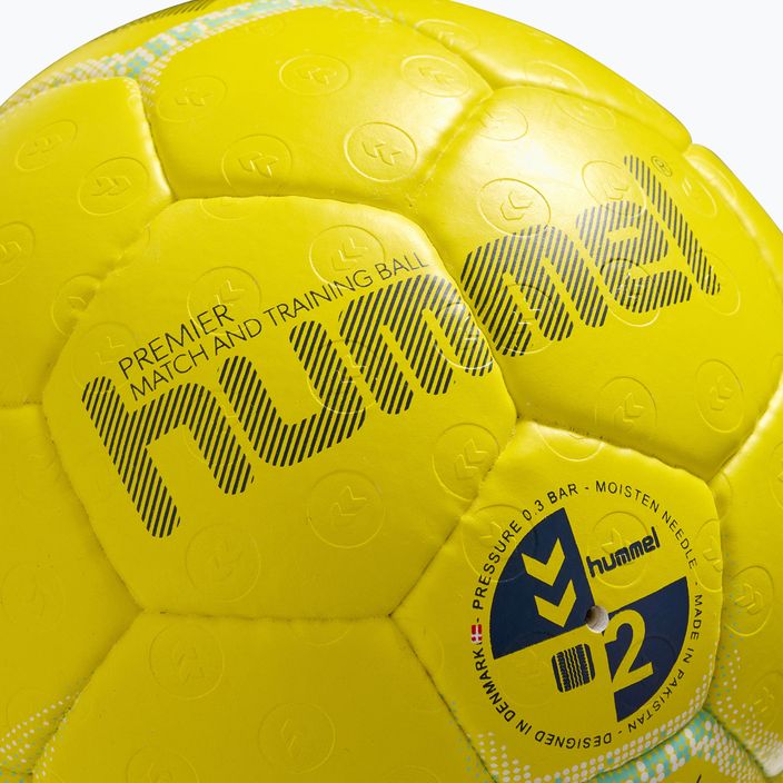 Hummel Premier HB rankinio kamuolys geltonas/baltas/mėlynas dydis 2 3