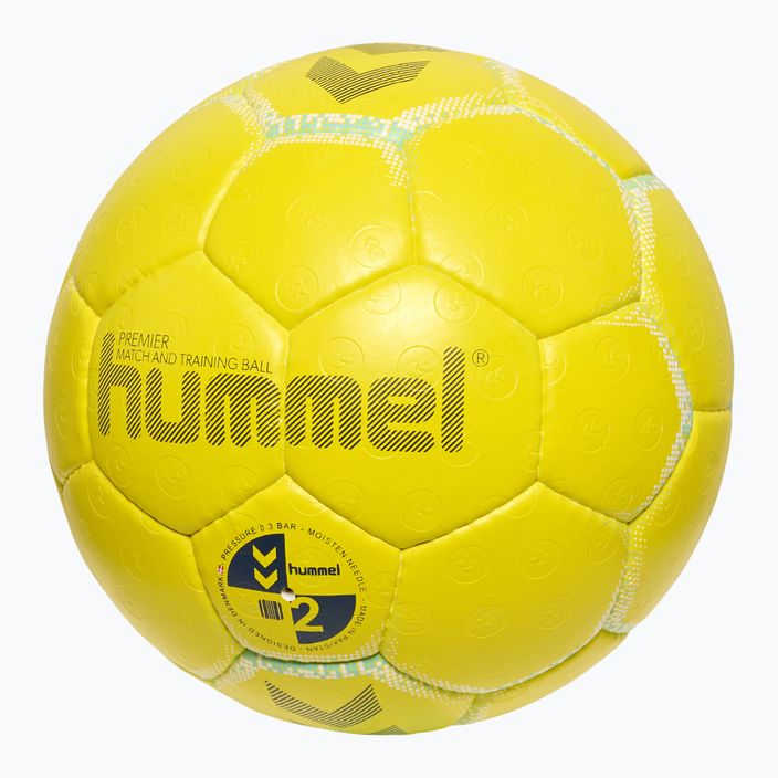 Hummel Premier HB rankinio kamuolys geltonas/baltas/mėlynas dydis 3