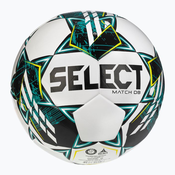 SELECT Rungtynės DB FIFA Basic v23 baltos/žalios spalvos futbolo kamuolys, dydis 4