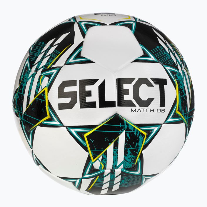 SELECT Rungtynės DB FIFA Basic v23 baltos/žalios spalvos futbolo kamuolys, dydis 4 2