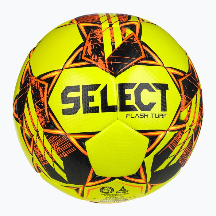 SELECT Flash Turf futbolo kamuolys v23 geltonas/oranžinis 110047 dydis 4 4