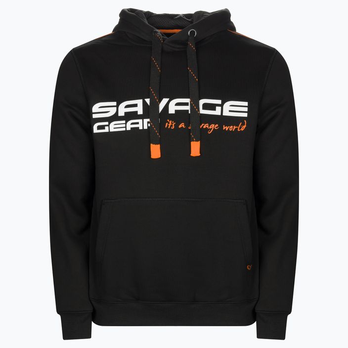 Savage Gear Cosmo Hoodie žvejybinis džemperis su gobtuvu juodos spalvos 73699