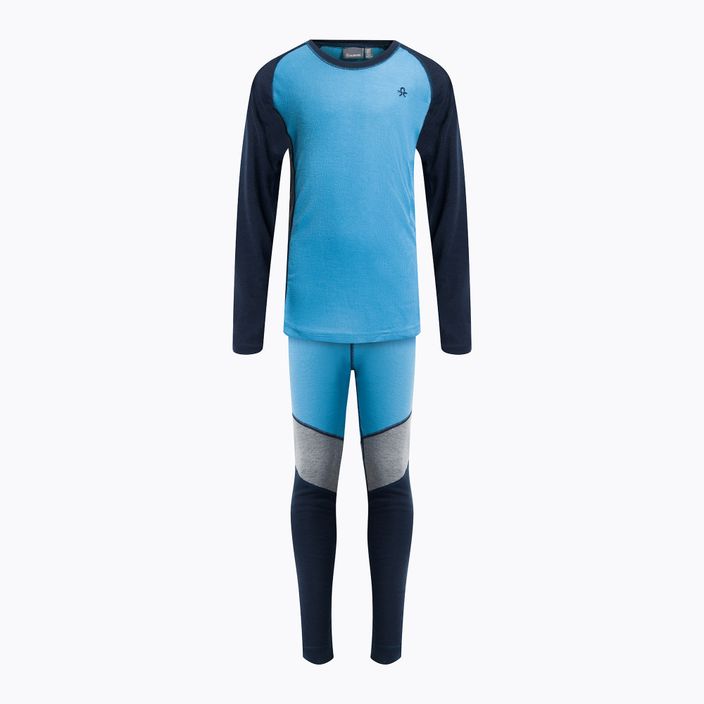 Vaikiški terminiai apatiniai drabužiai Spalvoti vaikiški slidinėjimo apatiniai drabužiai Colorblock blue 740777.7280