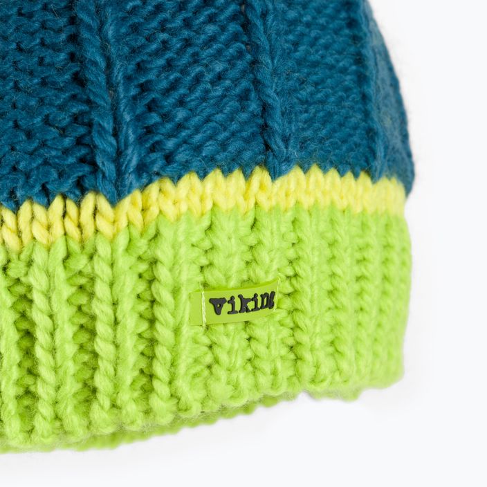 Mėlynai žalia vaikiška žieminė kepurė Viking Kiddi 201/21/8940 3