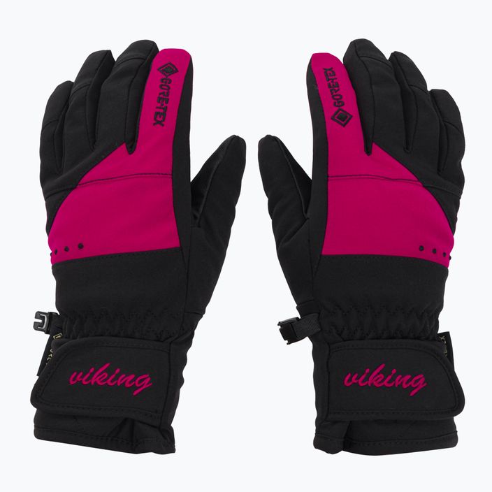 Moteriškos slidinėjimo pirštinės Viking Sherpa GTX Ski black/pink 150/22/9797/46 2