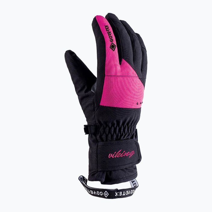 Moteriškos slidinėjimo pirštinės Viking Sherpa GTX Ski black/pink 150/22/9797/46 7