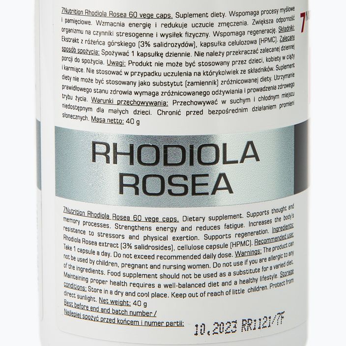 7Nutrition Rhodiola Rosea 550 mg 60 kapsulių 2