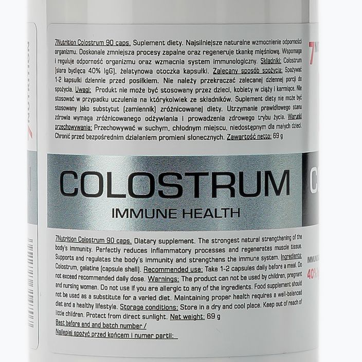 Priedas 7Nutrition Colostrum 600 mg 90 kapsulių 3