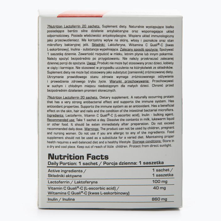 Laktoferinas 7Nutrition 90% 100 mg 20 paketėlių 3