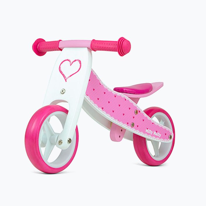 Milly Mally Jake krosinis dviratis rožinės ir baltos spalvos 2595 2