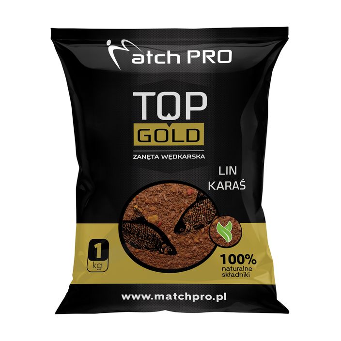 MatchPro Top Gold Lin - Karpių žūklės gruntinis masalas 1 kg 970014 2