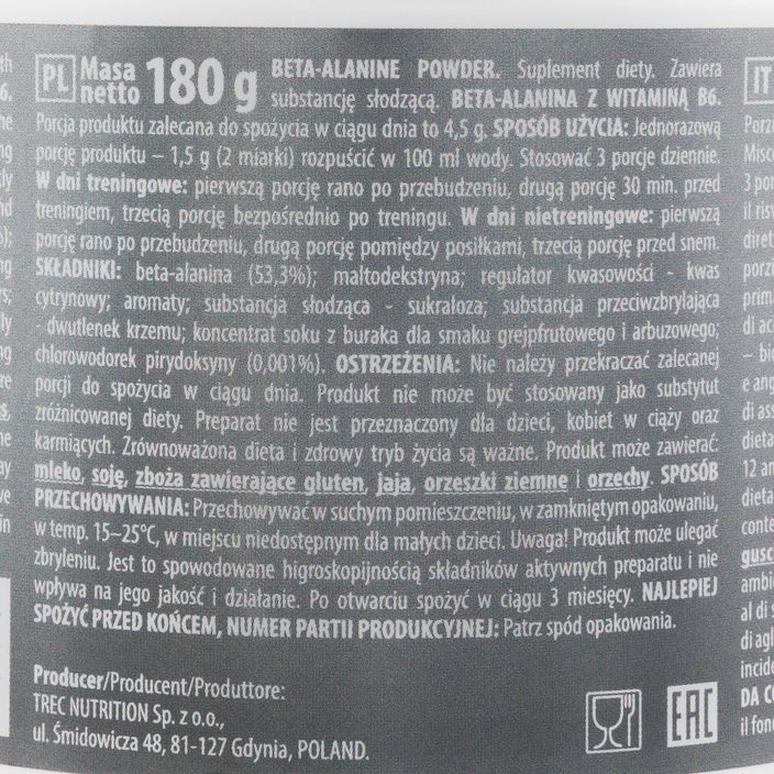 Beta alaninas Trec amino rūgštys 180g arbūzas TRE/910 2