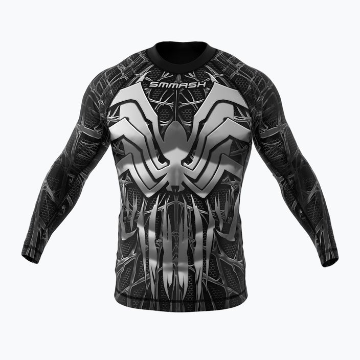 SMMASH Venomous vyriškas marškinėlis ilgomis rankovėmis juodai baltas RSO3