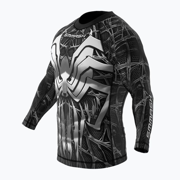SMMASH Venomous vyriškas marškinėlis ilgomis rankovėmis juodai baltas RSO3 3